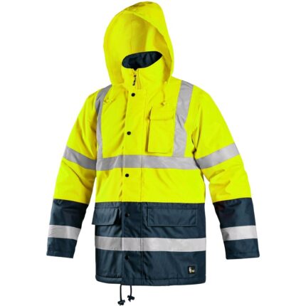 Zateplená reflexná bunda OXFORD Hi-Vis, žltá