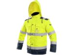 Zateplená reflexná bunda LUTON Hi-Vis 2v1, žltá