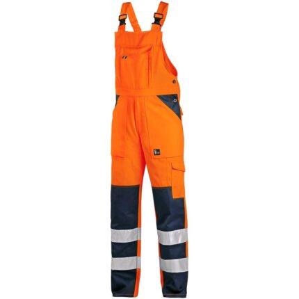 Reflexné nohavice NORWICH s náprsenkou Hi-Vis, oranžové