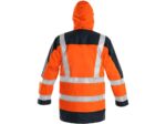 Zateplená reflexná bunda LONDON Hi-Vis 5v1, oranžovo-modrá – Obrázok 2