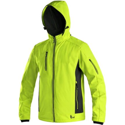 Softshellová bunda DURHAM unisex, žlto-čierna