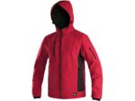 Softshellová bunda DURHAM unisex, červeno-čierna