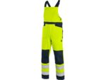 Reflexné nohavice CXS HALIFAX Hi-Vis s náprsenkou, žlté