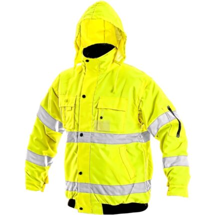 Zateplená reflexná bunda LEEDS Hi-Vis 2v1, žltá