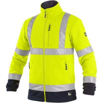 Reflexná fleecová bunda PRESTON Hi-Vis, žlto-modrá