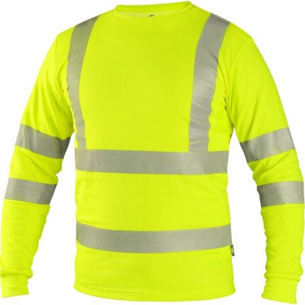 Reflexné tričko CXS OLDHAM Hi-Vis s dlhým rukávom, žlté