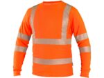 Reflexné tričko CXS OLDHAM Hi-Vis s dlhým rukávom, oranžové